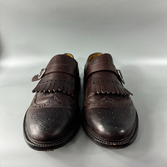 Suitsupply Kitty Monk Brown Leather Loafer Shoes, Size 45 main image 8
